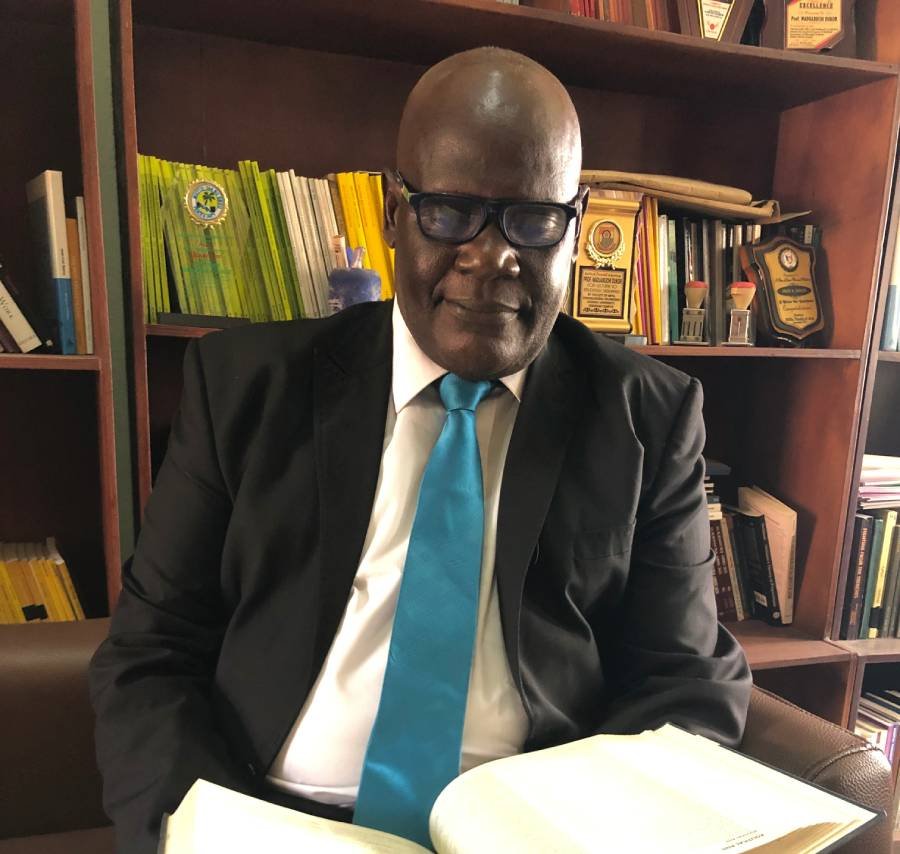 Prof. Maduabuchi Dukor with the first edition of the Dictionary of African Philosophy
